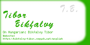 tibor bikfalvy business card